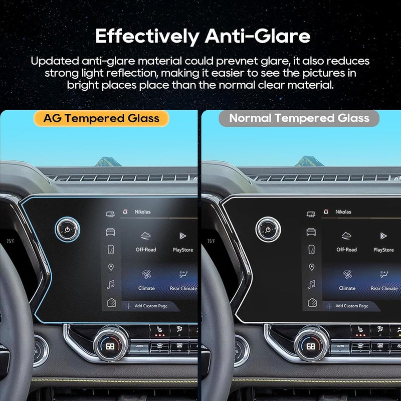 LFOTPP For 2025 2026 Chevrolet Colorado Screen Protector - 2023-2026 Colorado (Z71/ZR2) 11.3 Inch Touchscreen [Matte Glass] 2023-2026 Colorado Accessories Anti-Glare Matte 9H Hardness Tempered Glass - Image 3